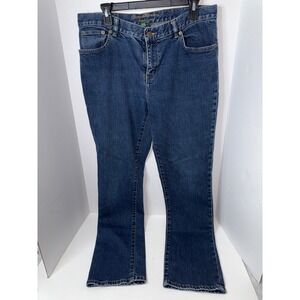 Lauren Jeans Co. Bootcut Jeans Dark‎ Wash Denim Classic Style Women's 12